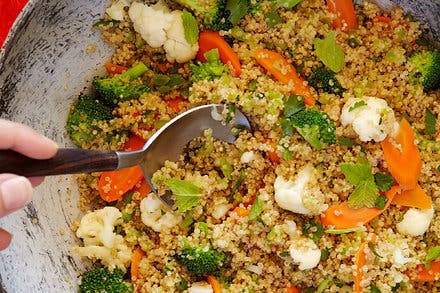 Marcus Samuelsson’s Quinoa with Broccoli, Cauliflower and Toasted Coconut