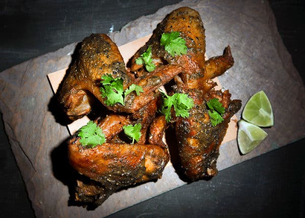 Chicken Wings With Guajillo Anchovy Sauce