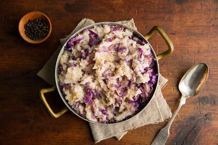 Celery Root, Red Cabbage and Potato Colcannon