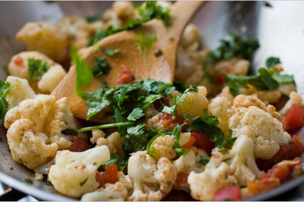 Image for Spicy Cauliflower With Ginger, Cumin and Tomatoes