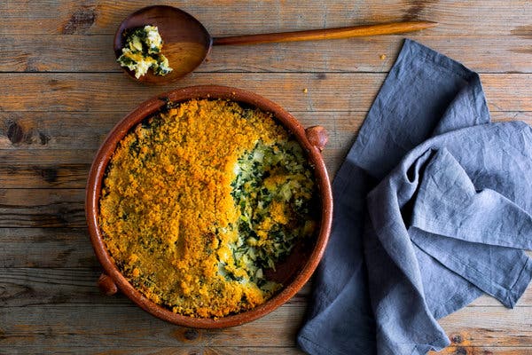 Three-Greens Gratin