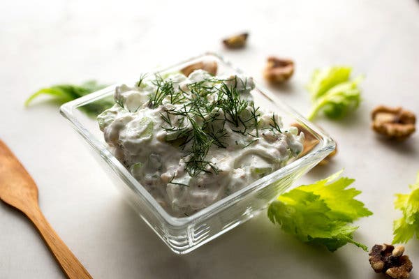 Celery and Walnut (or Hazelnut) Tzatziki