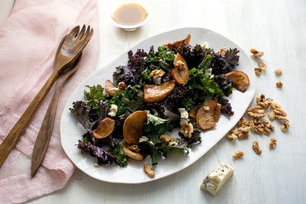 Baby Greens With Balsamic-Roasted Turnips and Walnuts