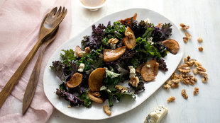 Image for Baby Greens With Balsamic-Roasted Turnips and Walnuts