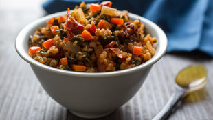 Image for Beet Greens Bulgur With Carrots and Tomatoes