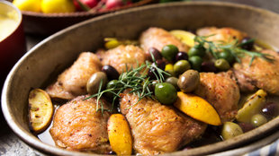 Image for Braised Chicken With Lemon and Olives