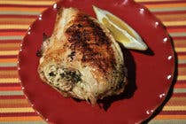 Grilled Chicken Breasts Stuffed With Herb Butter