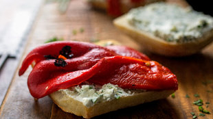 Image for Roasted Pepper and Goat Cheese Sandwich