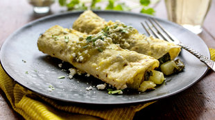 Image for Greens and Chayote Enchiladas With Salsa Verde