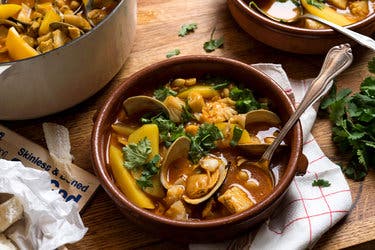 Salt Cod, Potato and Chickpea Stew