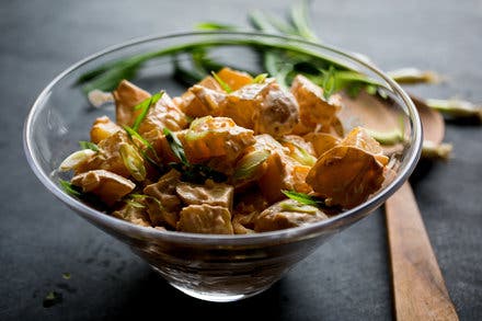 Spicy Kimchi Potato Salad