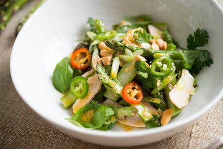 Asparagus and Chicken Salad With Ginger Dressing