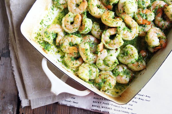 Mark Bittman’s Shrimp In Green Sauce