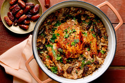 Image for Yvonne Maffei’s Roast Chicken With Couscous, Dates and Buttered Almonds