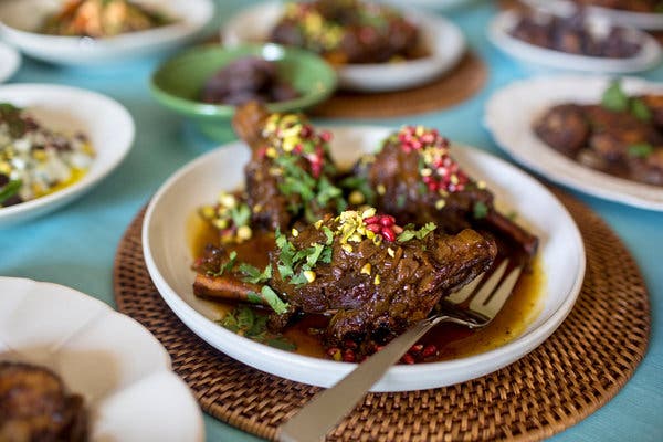 Sameh Wadi’s Lamb Shanks With Pomegranate and Saffron