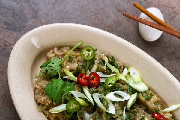 Spicy Eggplant Salad With Sesame Oil