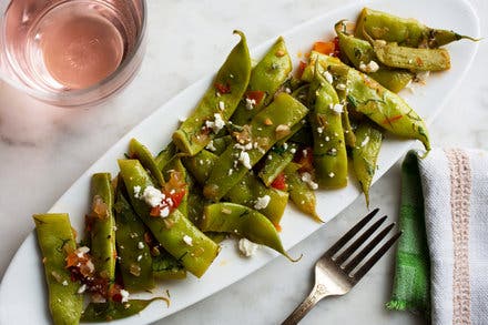 Stewed Romano Beans With Tomatoes