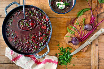 Image for Mushroom and Beet Borscht