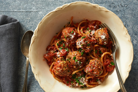 Image for Spaghetti and Drop Meatballs With Tomato Sauce