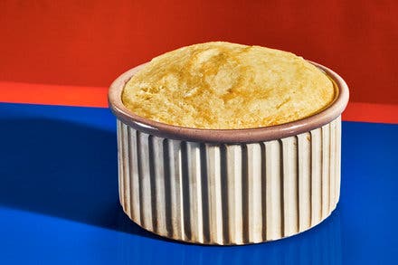 Leek or Spinach Soufflé Pudding