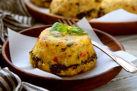 Corn Pudding Stuffed with Greens