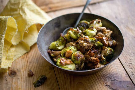 Wild Mushrooms and Brussels Sprouts