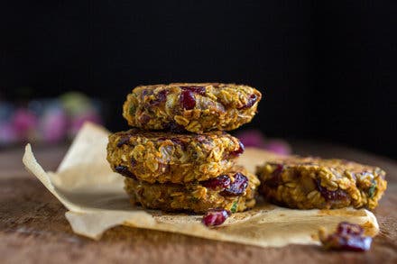 Vegan Acorn Squash Burgers With Cranberries and Pecans