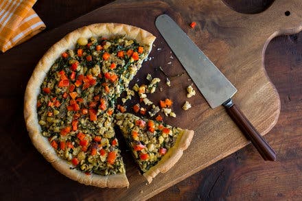 Mushroom Chickpea Hazelnut Tart