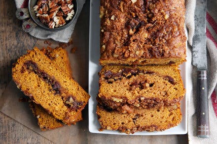 Pumpkin Bread With Chocolate Chip Streusel