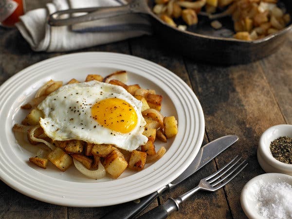 Potato Hash With a Fried Egg