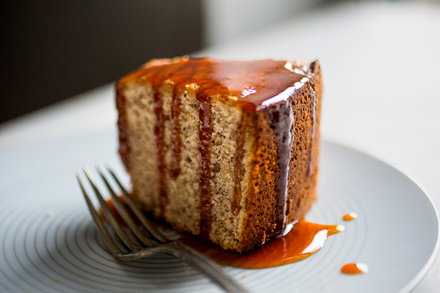 Image for Pecan Coffee Cake With Warm Caramel Sauce