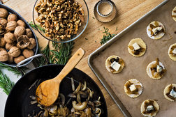 Image for Little Onion Tarts With Gorgonzola and Walnuts