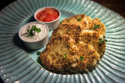 Image for Mashed Potato Latkes With Dill and Shallots