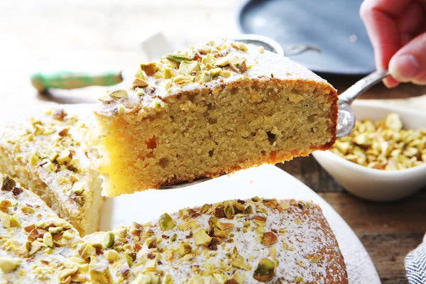 Almond Cake With Cardamom and Pistachio