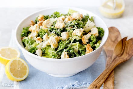 Kale-Romaine Caesar Salad