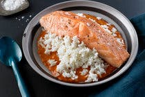 Baked Salmon With Coconut-Tomato Sauce