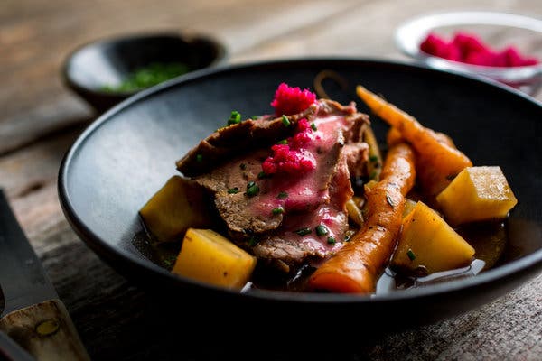 Beef With Horseradish-Beet Aioli