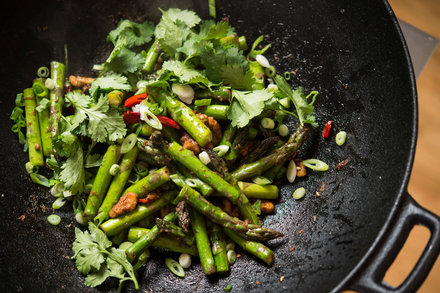 Image for Wok-Fried Asparagus With Walnuts