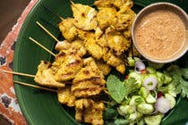 Pork Satay With Thai Spices and Peanut Sauce