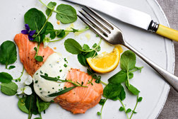 Image for Wild King Salmon With Savory Whipped Cream