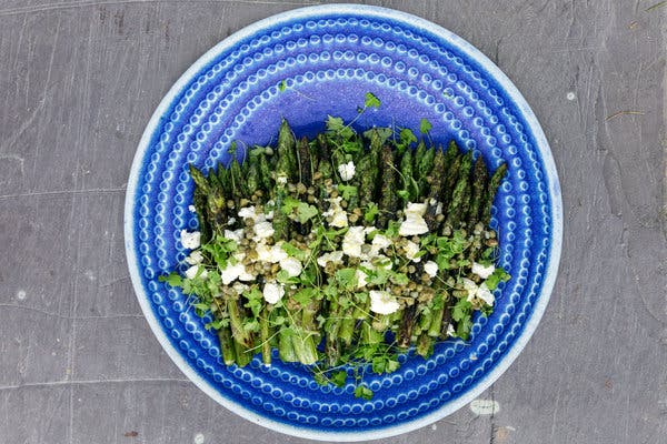 Grilled Asparagus With Caper Salsa