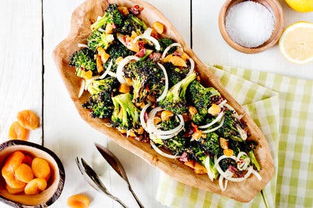 Grilled Broccoli With Apricot Puttanesca