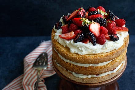 Almond Berry Layer Cake