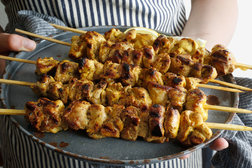 Image for Chicken-Thigh Kebabs With Turmeric, Chile and Saffron