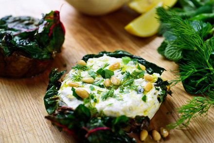 Image for Chard-Wrapped Greek Yogurt Pies