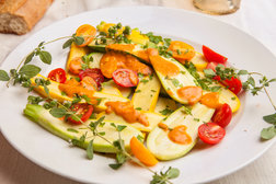 Image for Zucchini and Cherry Tomatoes With Red Pepper Dressing