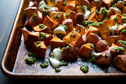 Image for Sweet Potatoes With Yogurt and Cilantro-Chile Sauce