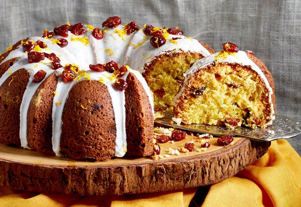 Orange-Cranberry Glazed Cake