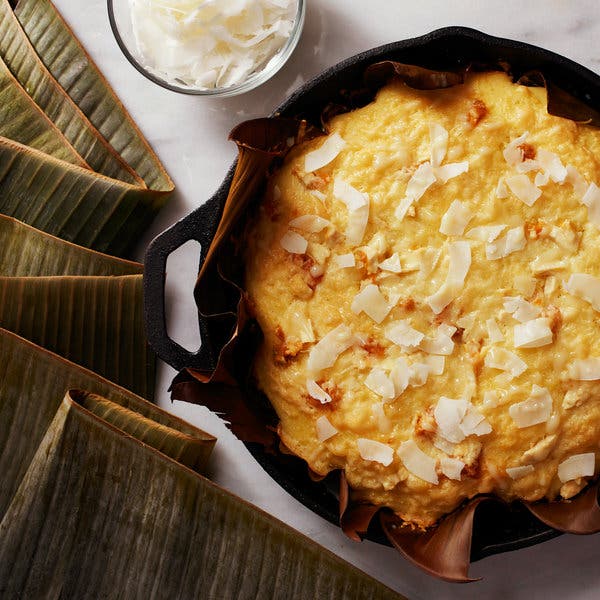 Bibingka (Filipino Coconut-Rice Cake)