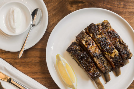 Image for Seared Lamb Ribs With Spicy Yogurt Sauce